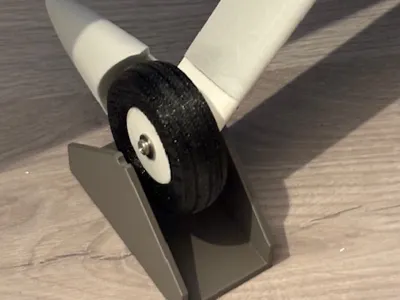 wheel support for rc plane 