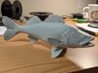 Doré jaune (Walleye) - sculpture de poisson autoportante — photo 2