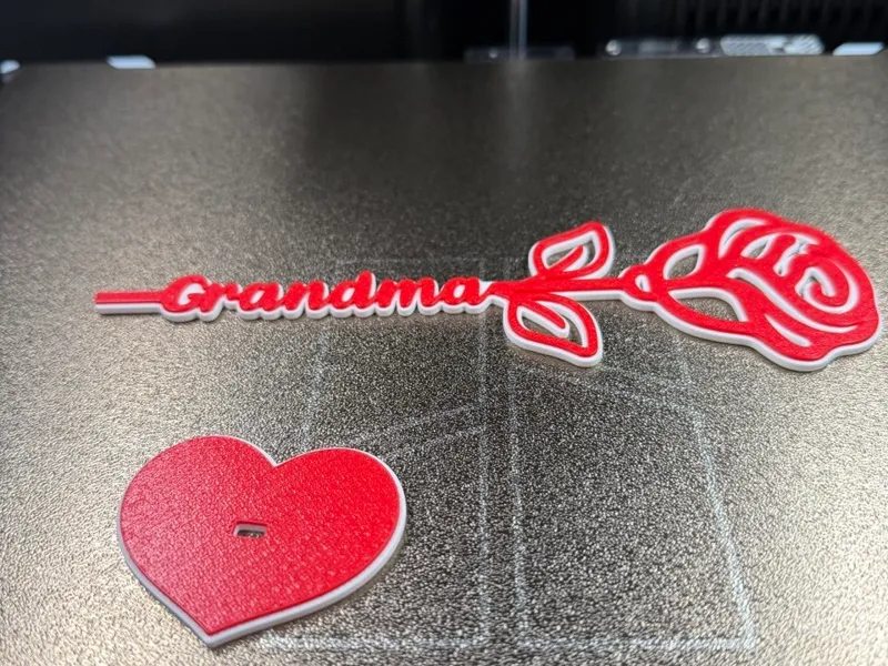 Rosa corazon base abuela en ingles (Grandma)