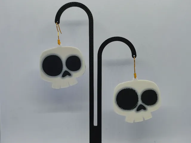 Aretes Calaveritas Kawaii