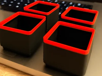 Gridfinity 1x1x2 Black and Red bins