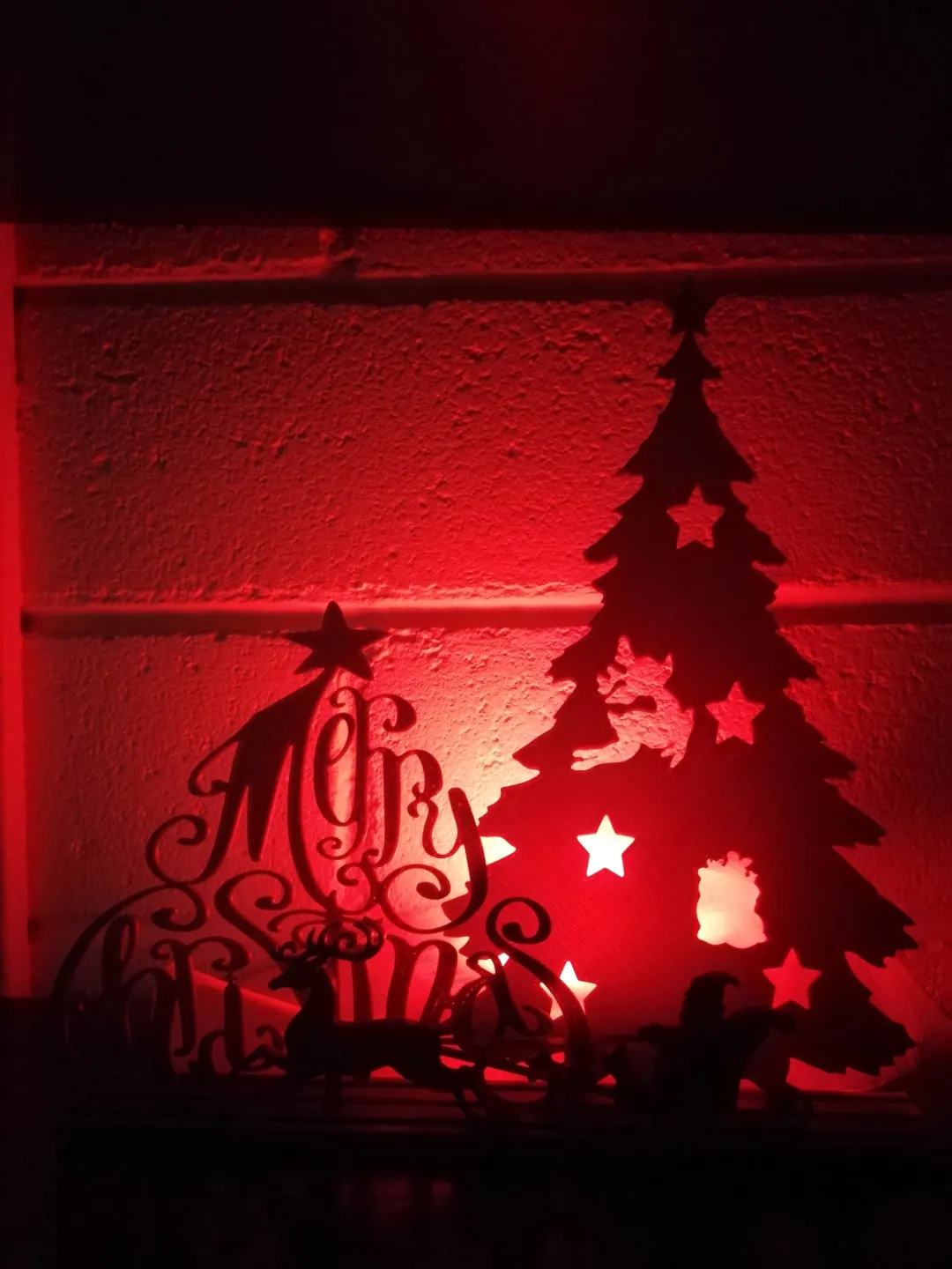 Silhouette de Noël à trois rangées