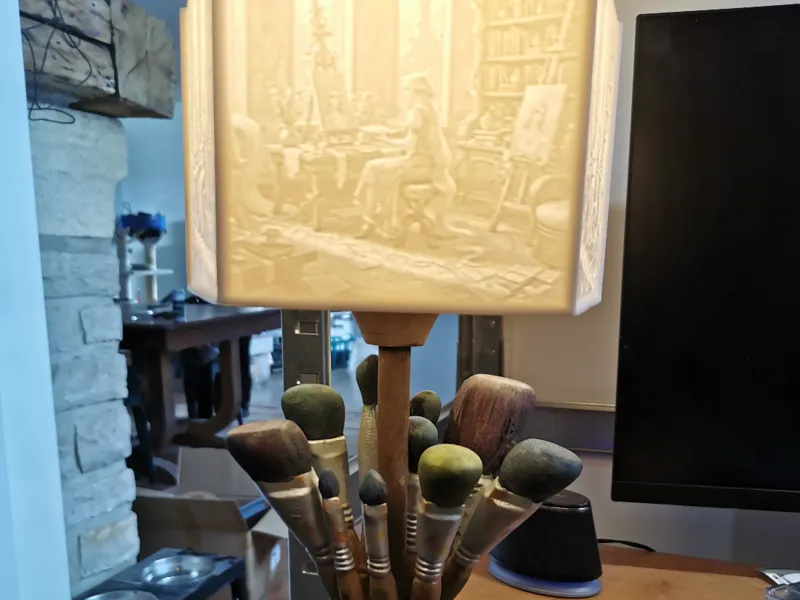 lampe decorative ateliert artiste peintre