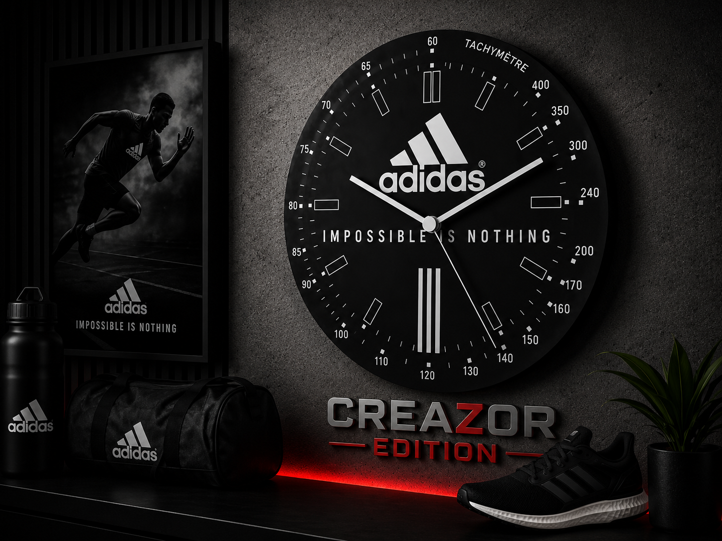 Horloge Murale Modulaire – Édition Adidas 