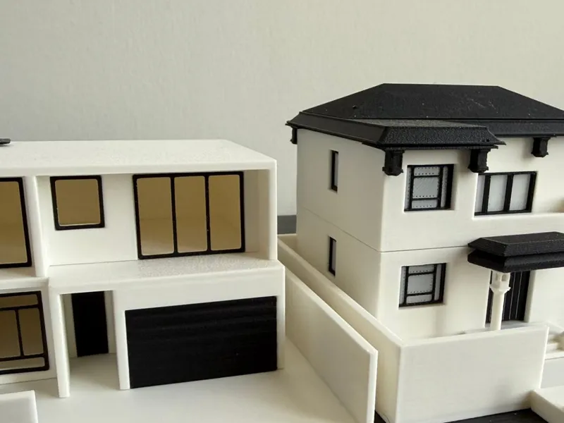 2 Villas on Separate Plates (Modern & Gothic)