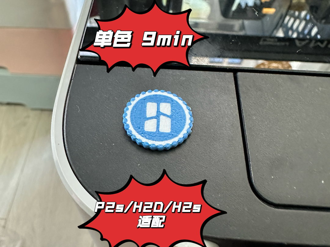 USB防尘盖（P2S、H2D 、H2S 机型）、装饰件  （单色9min、多色22min）