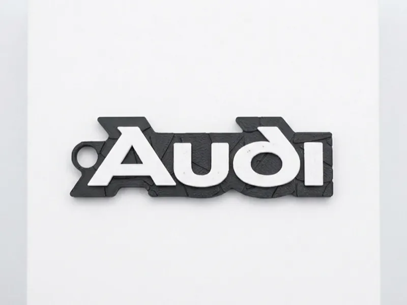 Keychain with Audi logo – Tortoiseshell pattern
