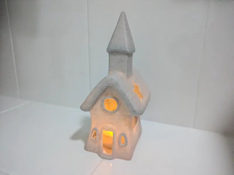 Organic Christmas Tea Light House