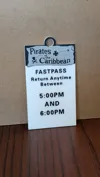 Pirates of the Caribbean FastPass Keychain