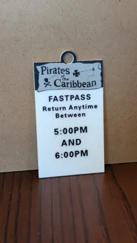 Pirates of the Caribbean FastPass Keychain