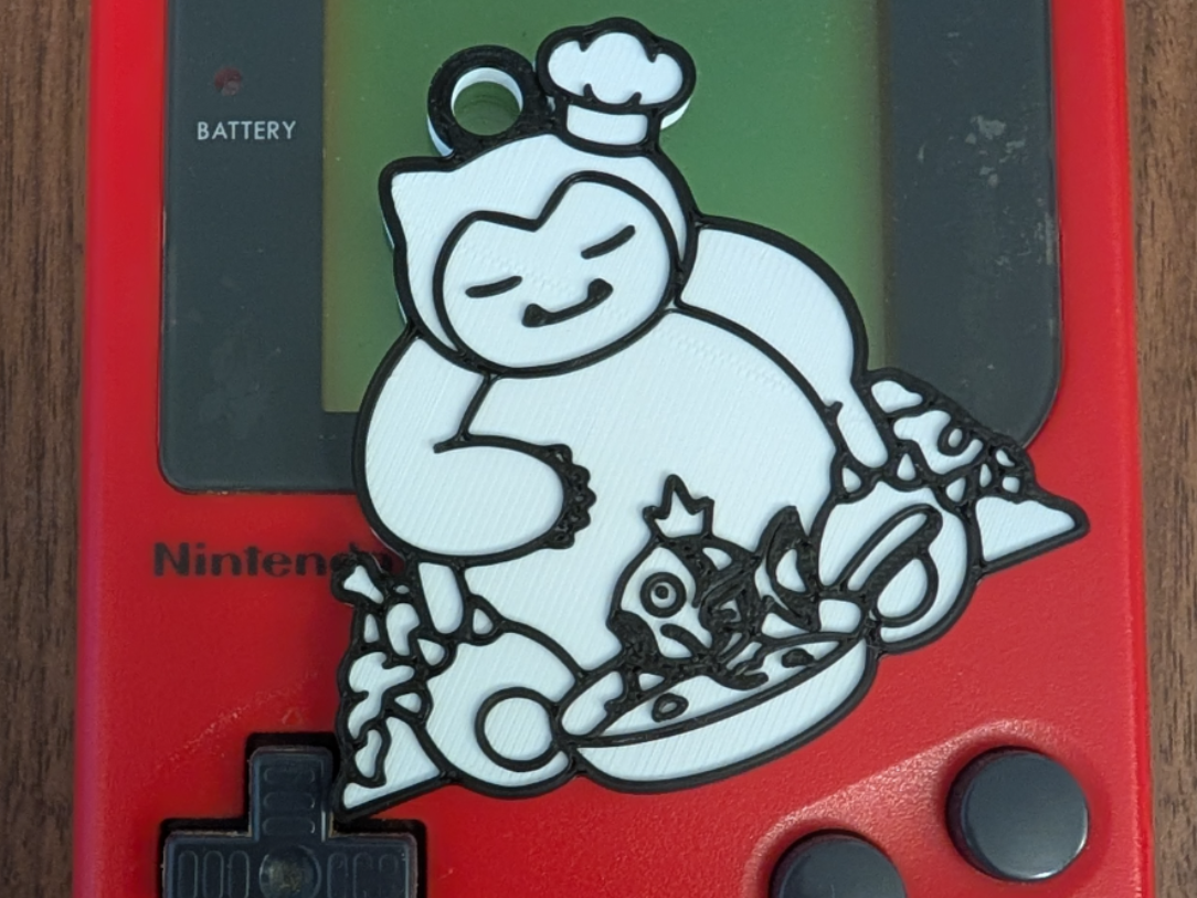 Chef Snorlax & Pan-Fried Magikarp - Keychain
