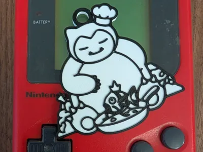 Chef Snorlax & Pan-Fried Magikarp - Keychain