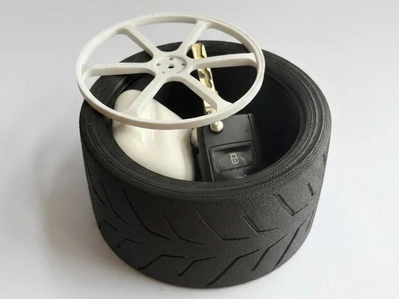 Semi Slick Tire Bowl with Rim Lid