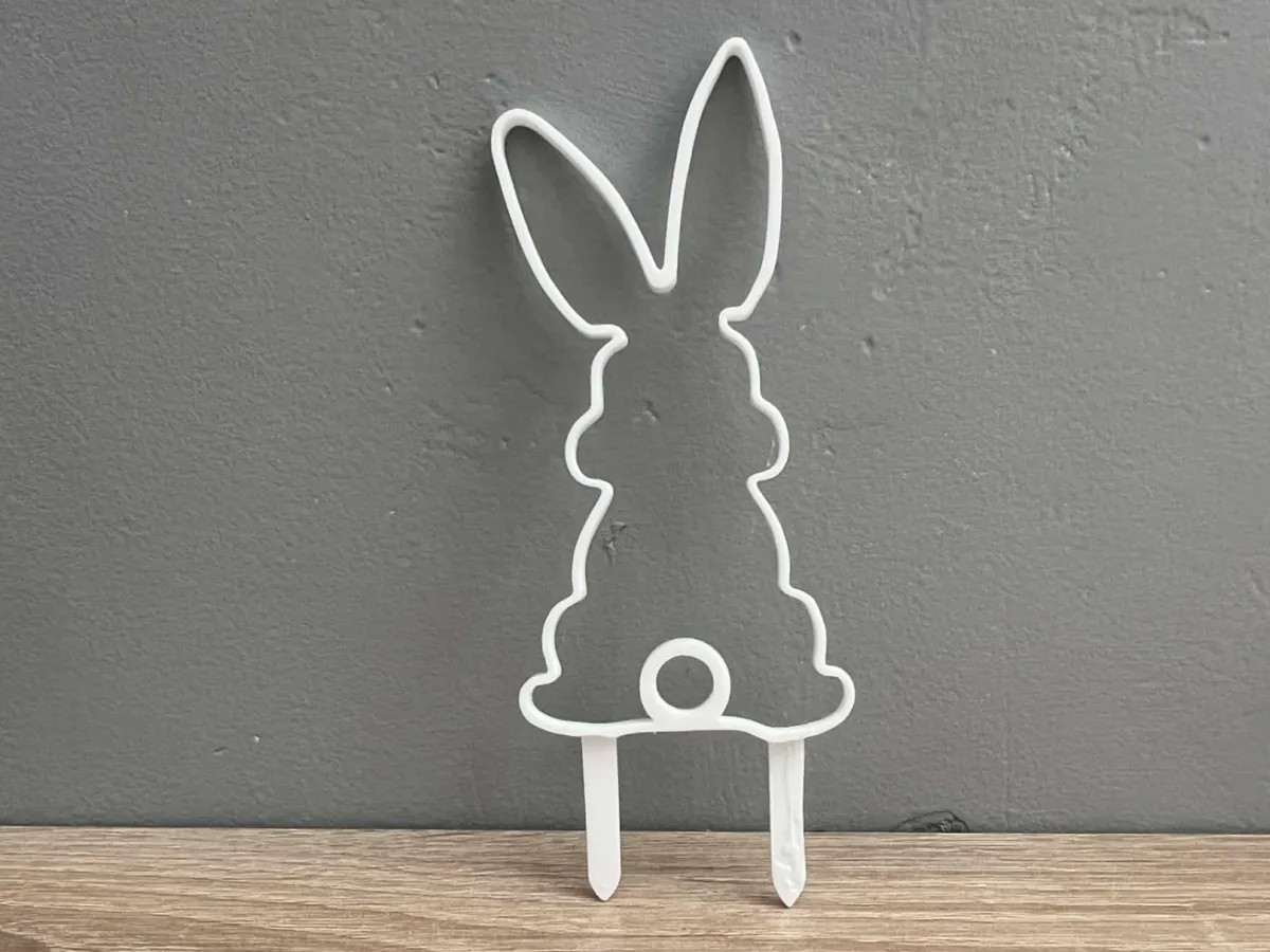 Silhouette Easter Bunny plant stake - Decor - Free 3D Print Model ...