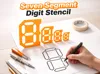 Seven-Segment Digit Stencil –Digital Number Drawing Template