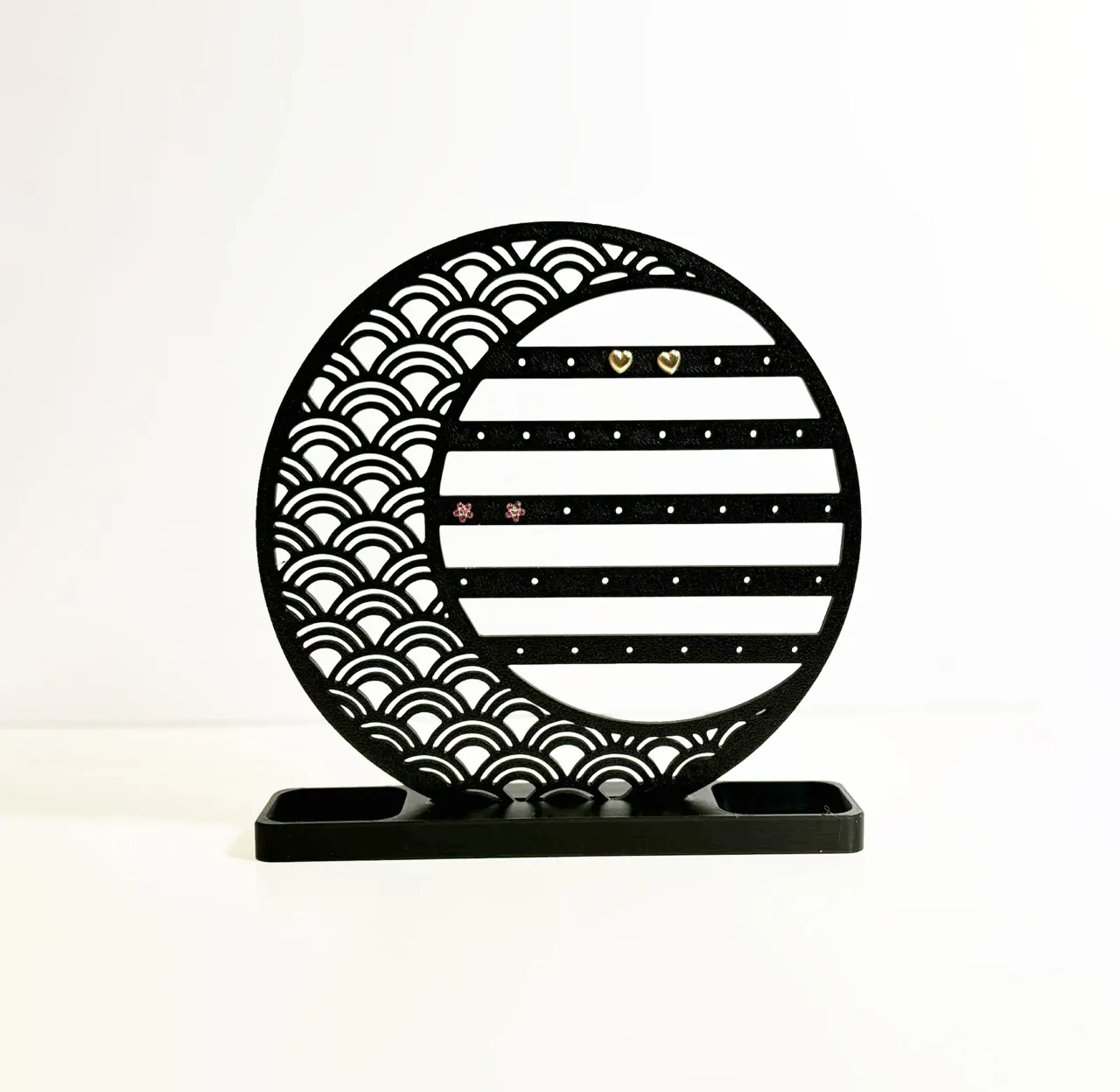 Moon and Rainbow Earring Stand view 2