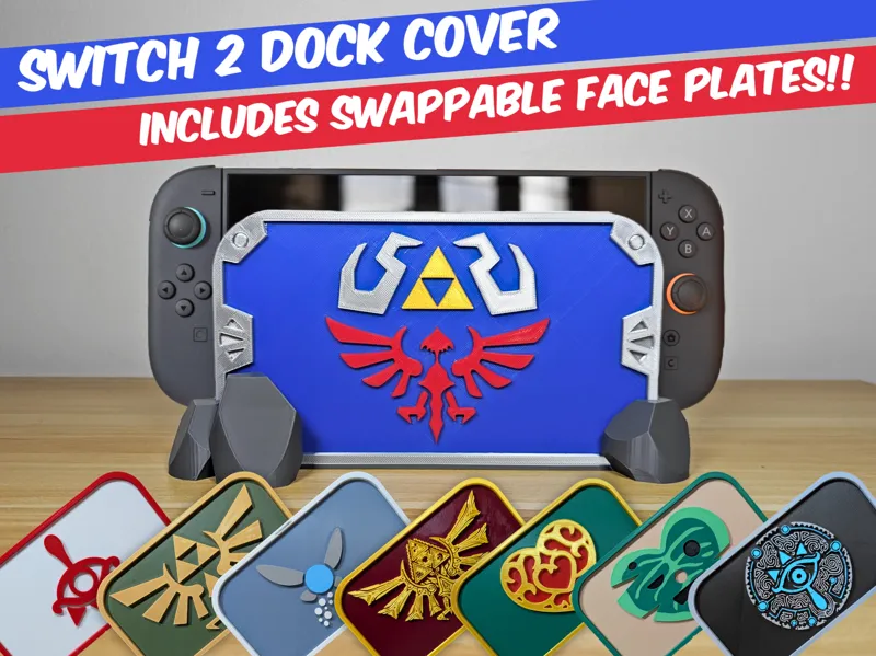 Zelda Hylian Shield Nintendo Switch 2 Dock Cover