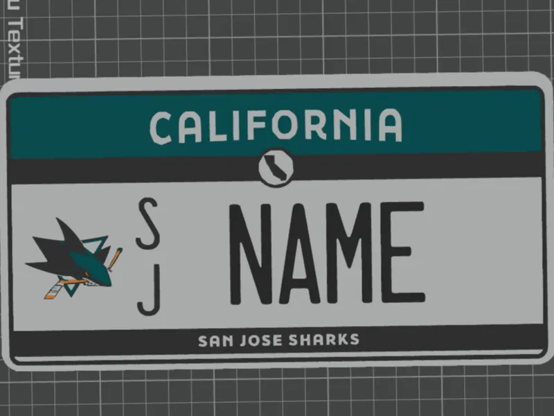San Jose Sharks Novelty License Plate