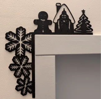 Fun Christmas door corner ornament