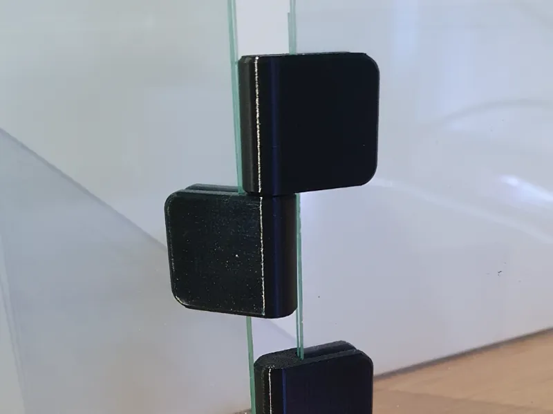 Hinges mount for 5 mm, 6 mm Glass - Quick Release