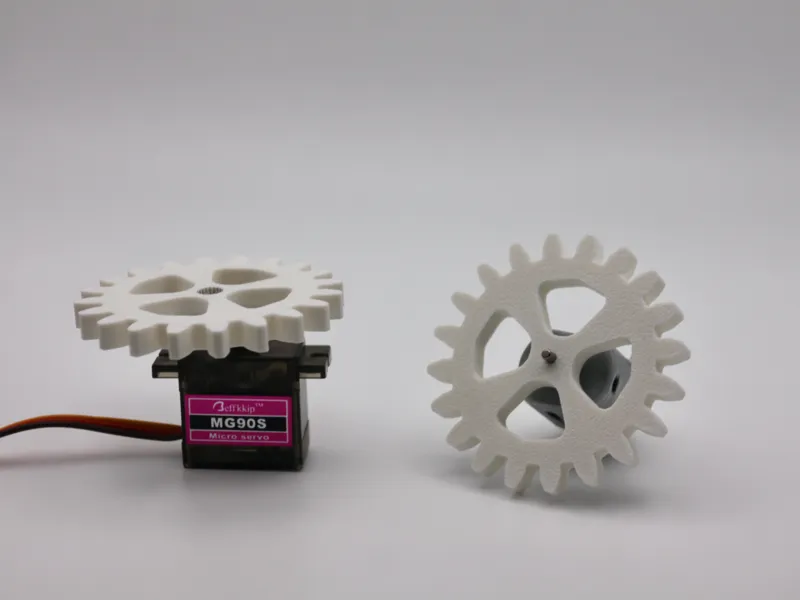 DC Motor and MG90S Micro Servo Motor Gears
