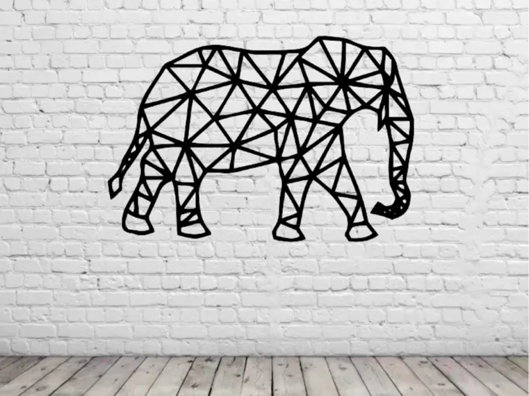 animal geometrico decoracion pared v11