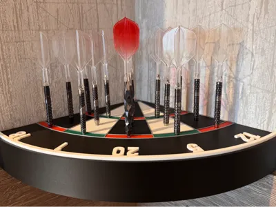 Dart Holder, Full-Size Dartboard, 15 Darts