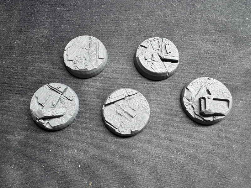 32mm tabletop base with terrain features - set 1