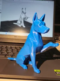 Figurine chien assis qui donne la patte — photo 1
