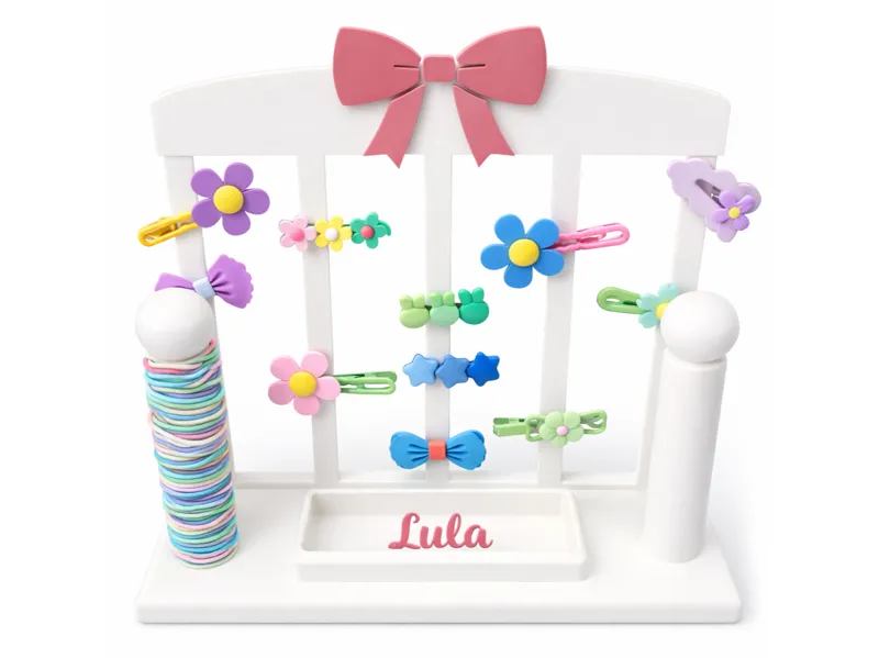 Hair Accessory Organizer-Custom name & Top Design