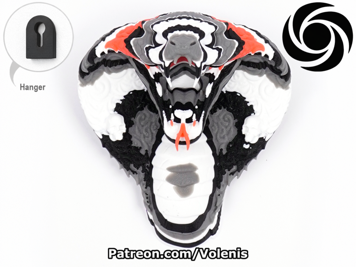 Colorstacked Cobra Head Decor