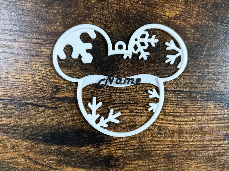 Disney Mickey Christmas decoration first name