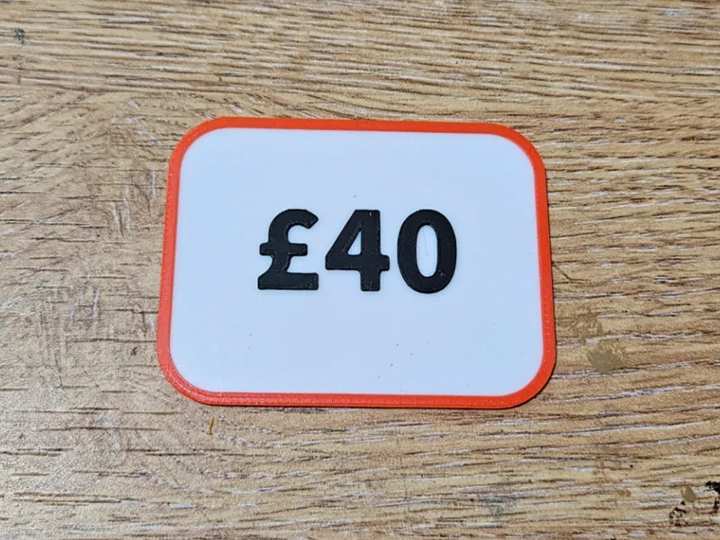 £40 Price tag