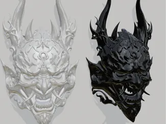 oni mask wall art/ mask 