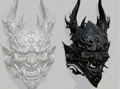 oni mask wall art/ mask