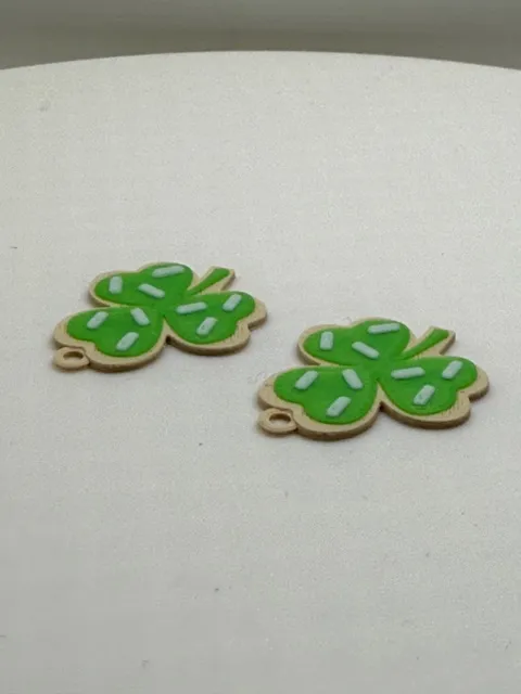 Shamrock Sugar Cookie Earrings view 3