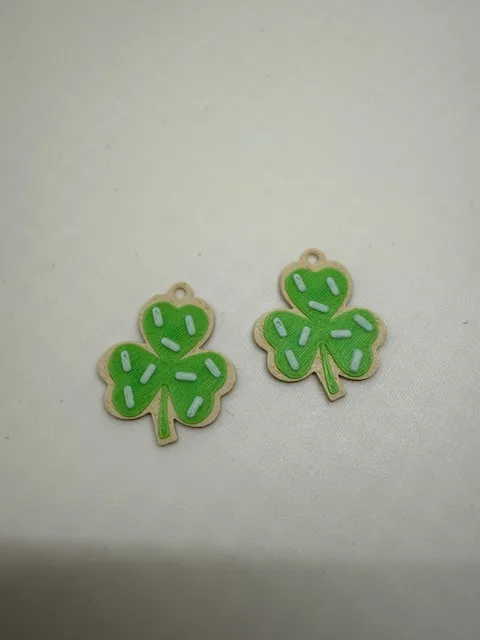 Shamrock Sugar Cookie Earrings view 2