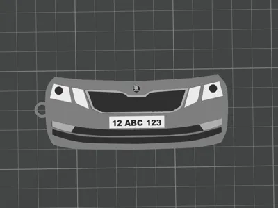 Customizable Skoda Octavia Keychain