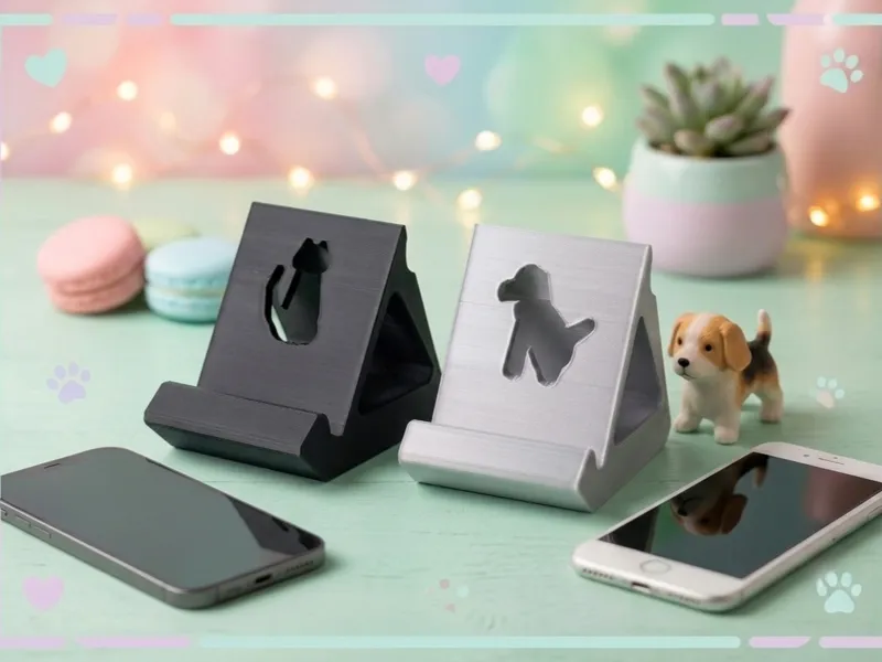 Cute Pet Silhouette Phone Stand