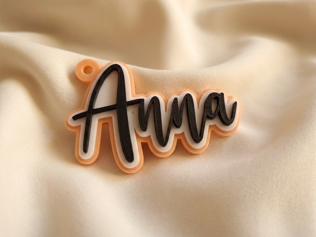 Anna Name Keychain – Personalized 3D Print