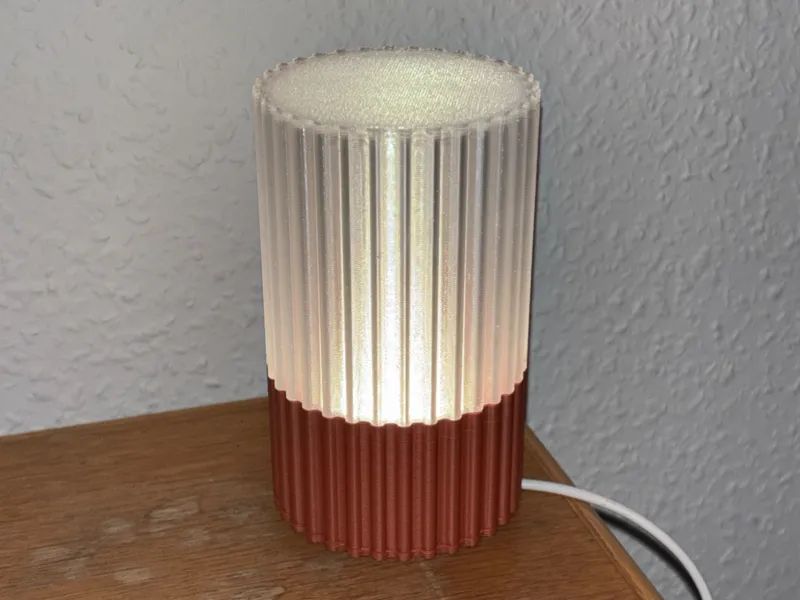 Ribbed Nightstand Lamp (LED-Kit 001) 