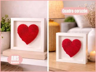 Cuadro Corazón 3D