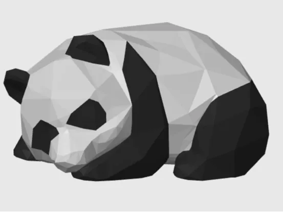 Low Poly Sleeping Panda - Simplified + AMS