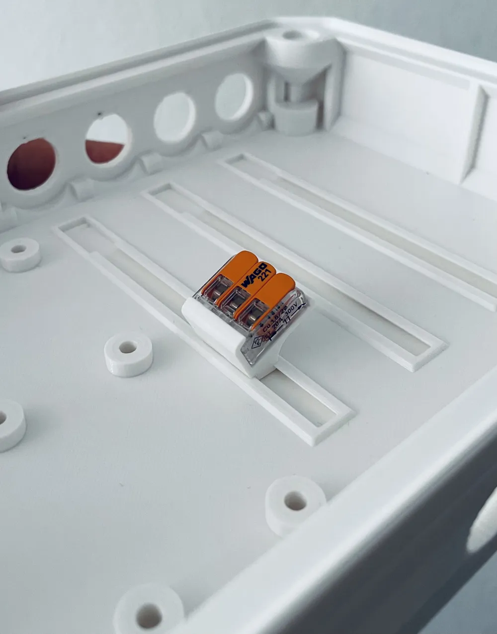 Electrical Junction Box for Wago Clamps with Modular Mounts and