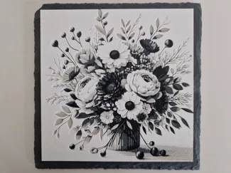 Hueforge Flowers black and white maatte