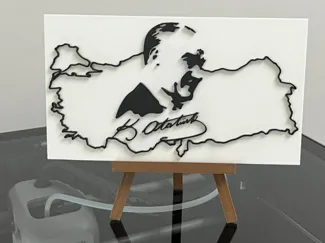 Atatürk Silhouette Turkey Map - (AMS not Need)