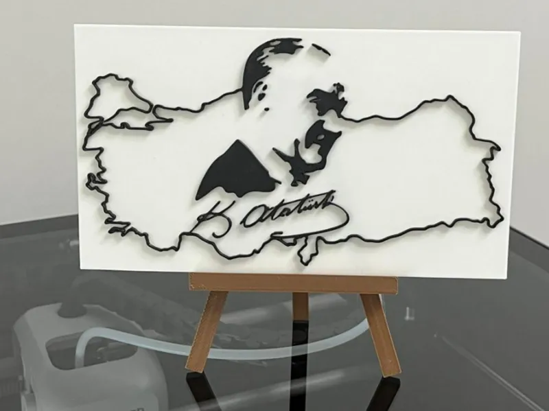 Atatürk Silhouette Turkey Map - (AMS not Need)