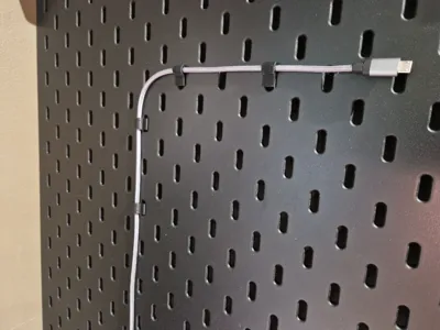Snap-Fit Cable Clips for IKEA Skådis