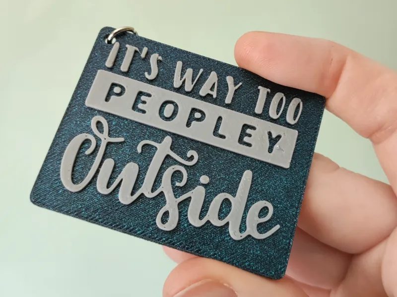 It's way too peopley outside keychain