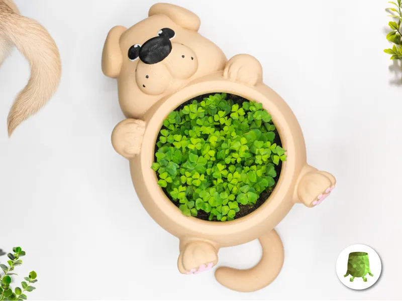 Chunky Dog Planter Pot